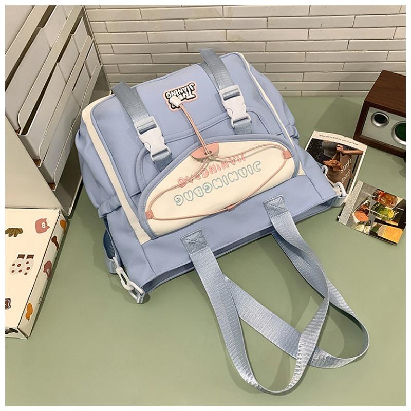 The new schoolbag is high-value, fresh and sweet, macaron-colored make-up bag, junior high school students, light travel, and large-capacity backpack.