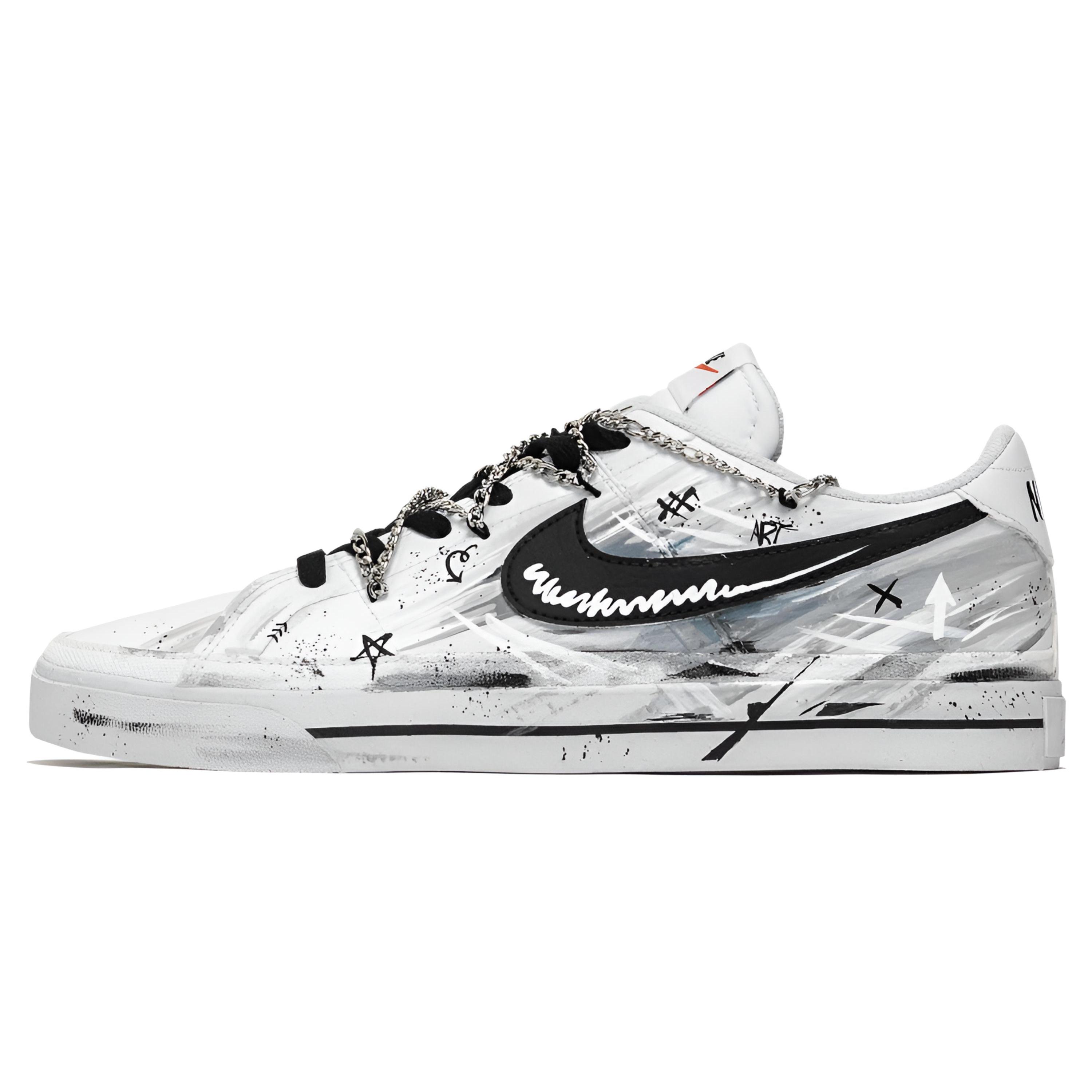 

Nike Court Legacy Great Journey To The West, Radiant Light Abrasion Resistant Low top Skateboard Shoes Men s White DH3162-101(Team256-) 42.5