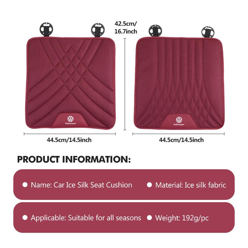 For Volkswagen VW Car Comfort Breathable Cushion Ice Silk Seat Protector Cover WW35 Golf 4 5 6 7 Polo Jetta Sagitar Magotan Passat B5