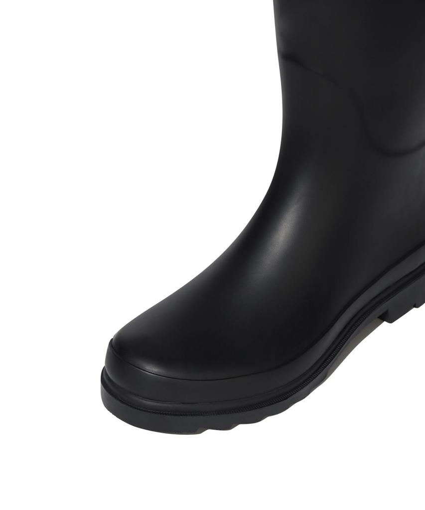Covernat Woman Clover Heart Bag Lace-Up Rain Boots Long Black