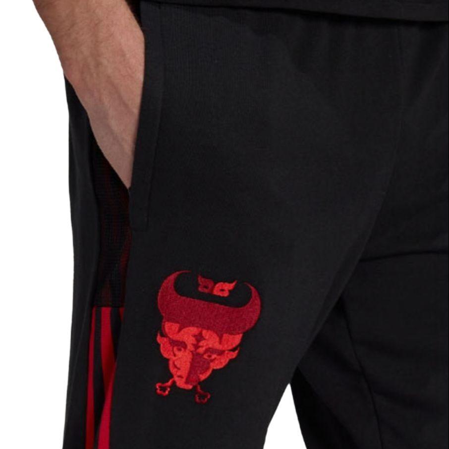 adidas Bayern Munich Black Knitted Sweatpants Men's Black Moderate Skinny Pants GK8630