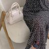 Enamel Mini Strap Tote Bag Leather Crossbody
