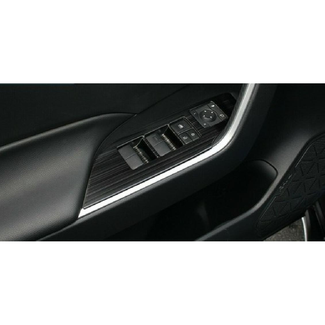 Switch Panel Black Window Lift Cover Trim For - Toyota RAV4 Steel 4PCS