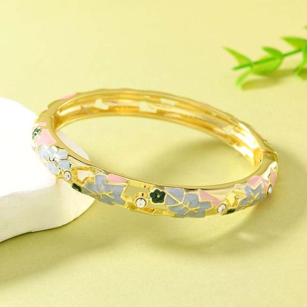 Traditional Vintage Cloisonne Bangle Enamel Women's Hand Bracelet  Jewelry Gifts