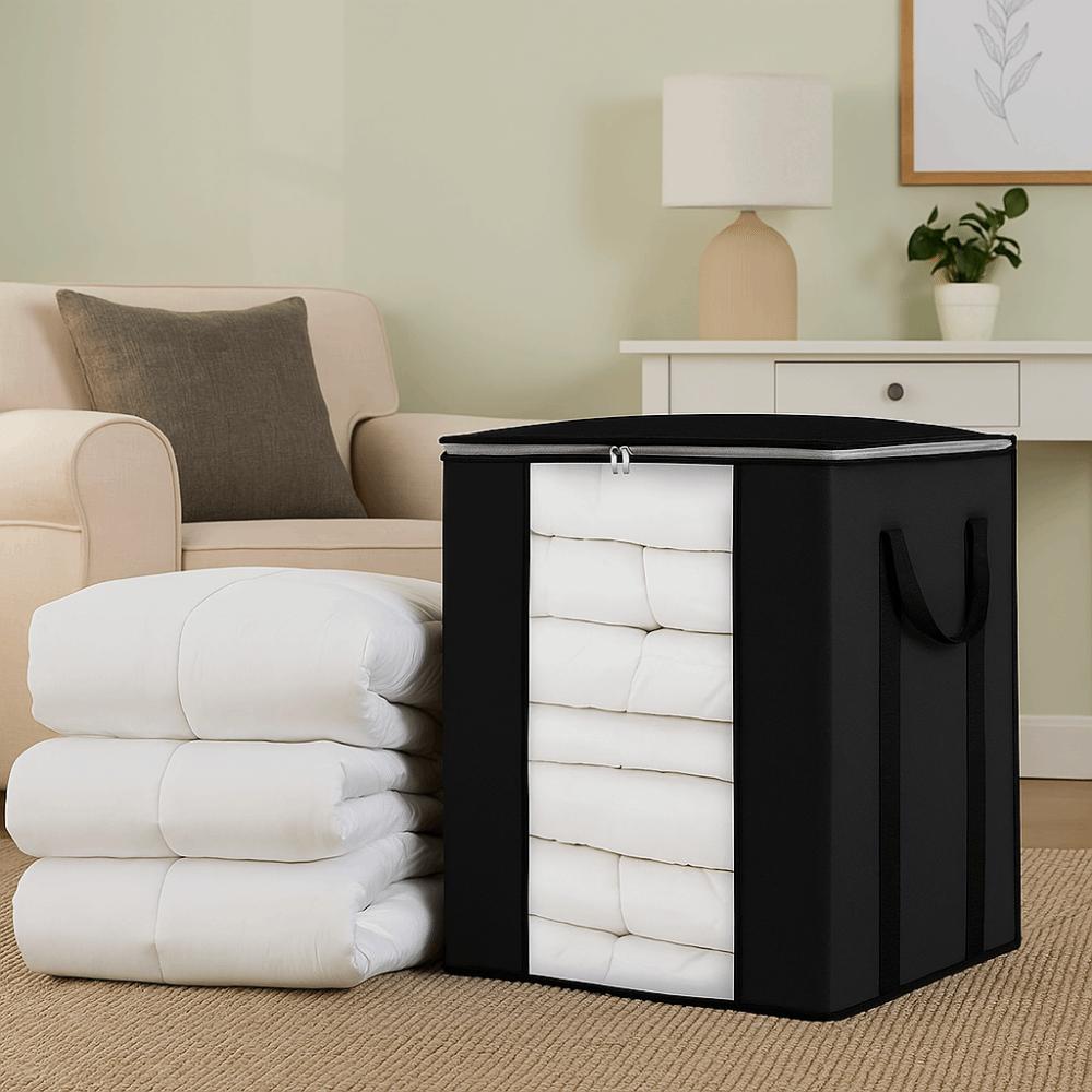 Extra Large Quilt Clothes Storage Bag Breathable Pillow Comforter Storage Bag  Bedroom