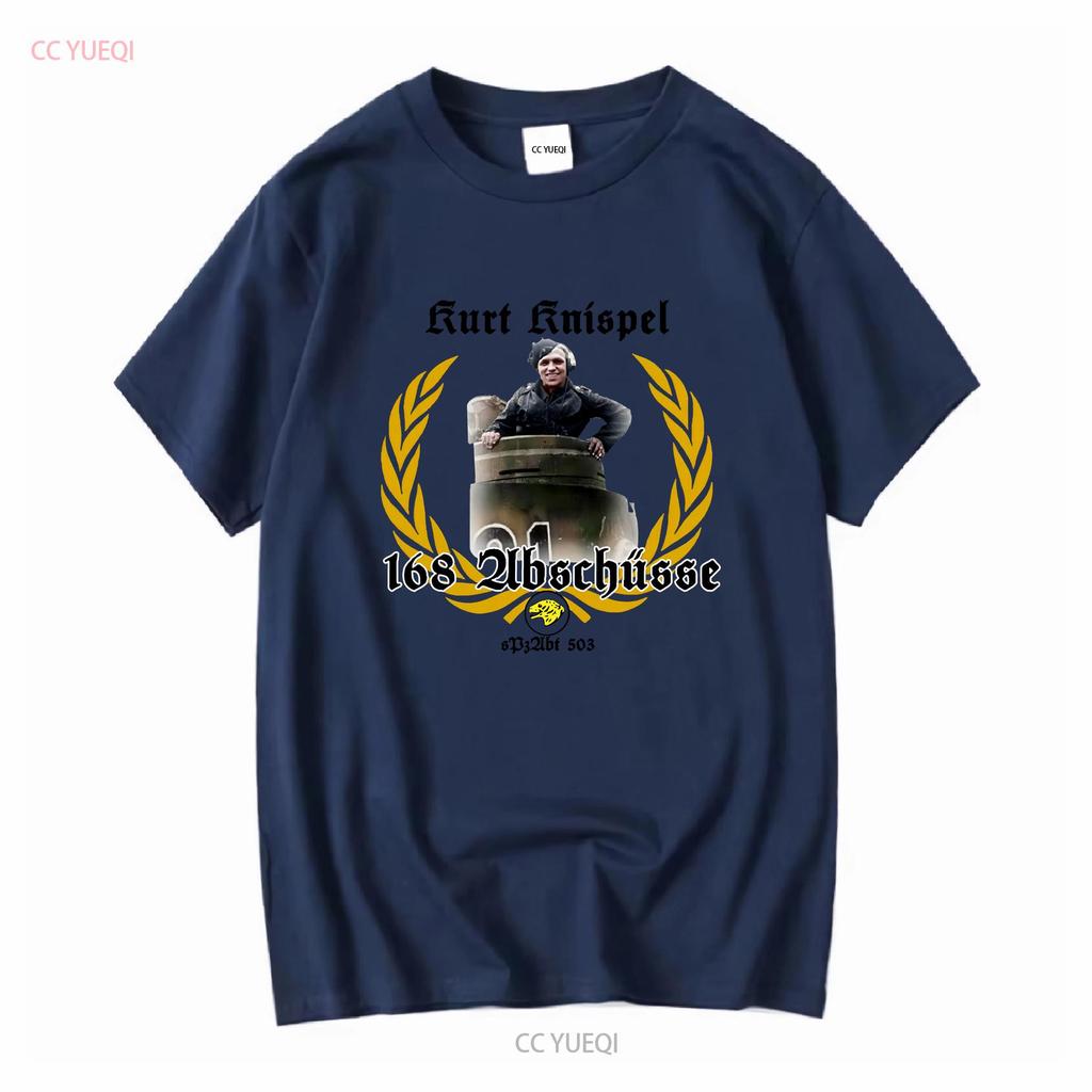 Kurt Knispel Tiger Ace sPzAbt 503 Maglietta 6372 manica lunga o corta vintage Top Lavato Per L'uso Quotidiano Casual