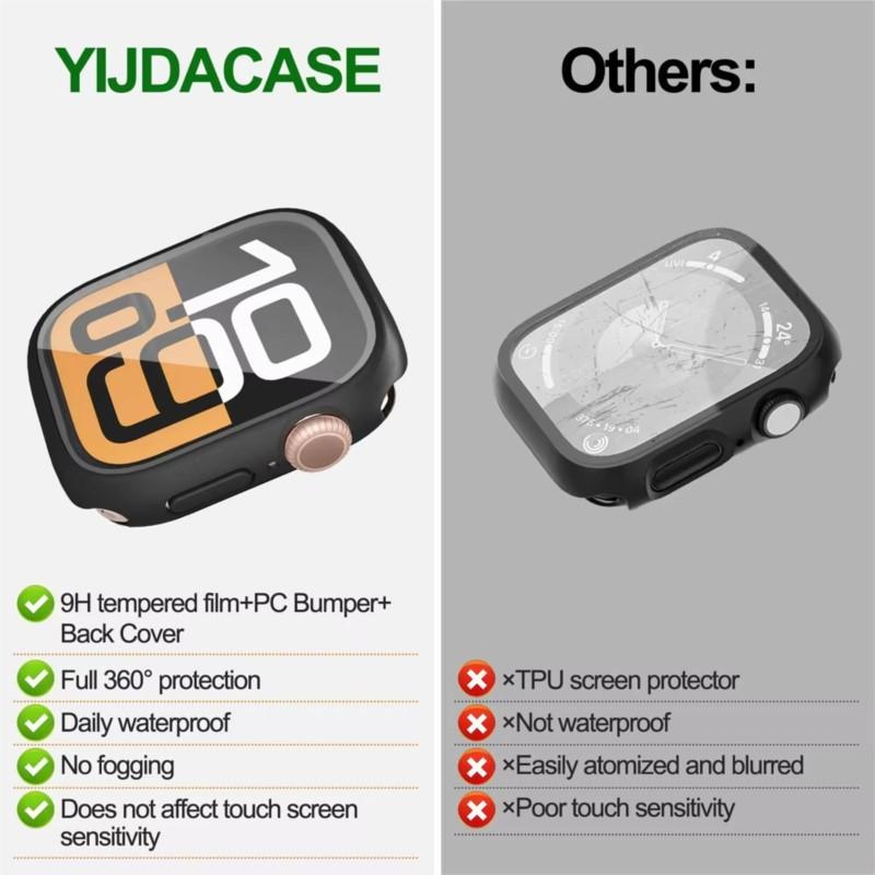 Screen Protector for Apple Watch Case 40 41 42 44 45 46mm 360° Full Protective cover+Back Bumper for iWatch 11 SE 3 10 9 8 7 6 5