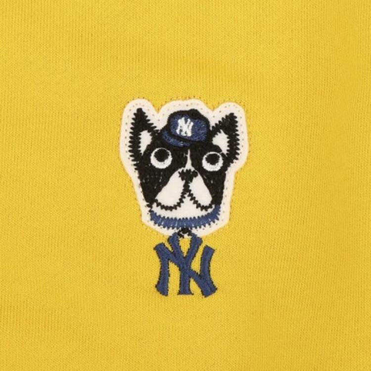 MLB Sweatshirts Unisex Yellow Crew Neck Moderate Regular 31MTC1941-50Y XS