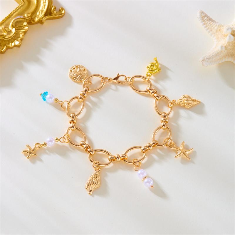 Boho Starfish Scallops Pendant Choker Necklace for Women Elegant Imitation Pearl Tassel Necklace Aesthetic Party Jewelry Gift