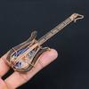 Naturalny sodalit kamień szlachetny ręcznie owinięty miedzianym drutem wisiorek gitara 4.53 s6U81