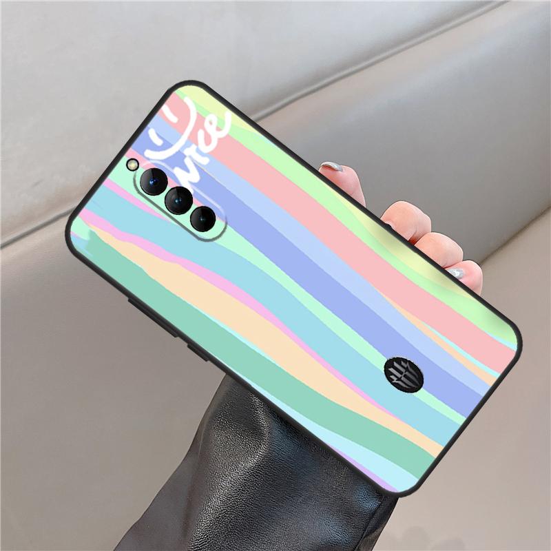 Regenbogen Niedliches Cartoon Hülle Für ZTE Nubia Red Magic 10 Air 10S 9S 8S 6S 7S Pro Für RedMagic 8 9 10 11 Pro Plus Cover