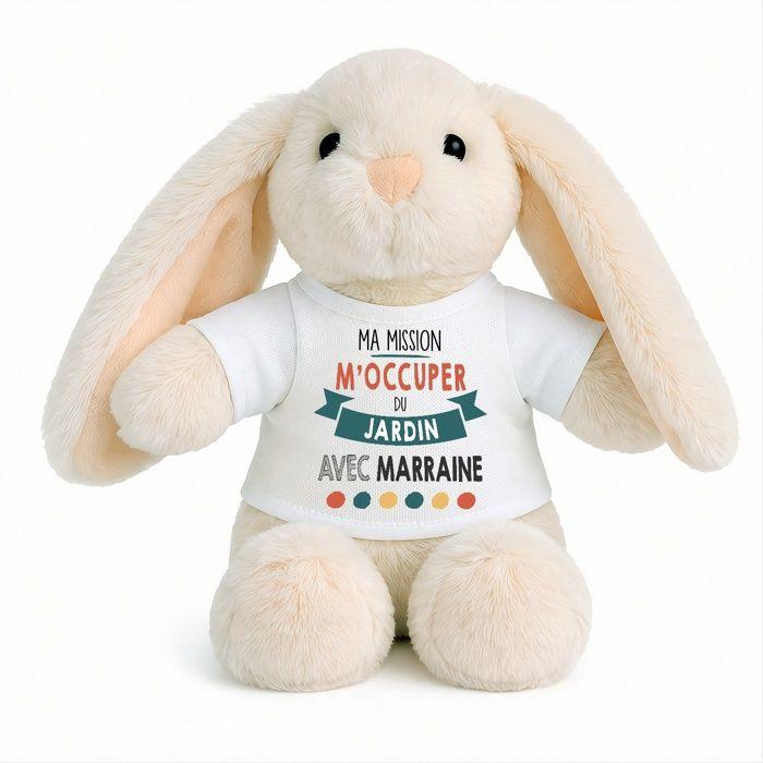 Planetee Peluche Lapin Bébé Doudou Ma Mission Jardin Avec Marraine cadeau naissance nouveau né fille garçon baby shower