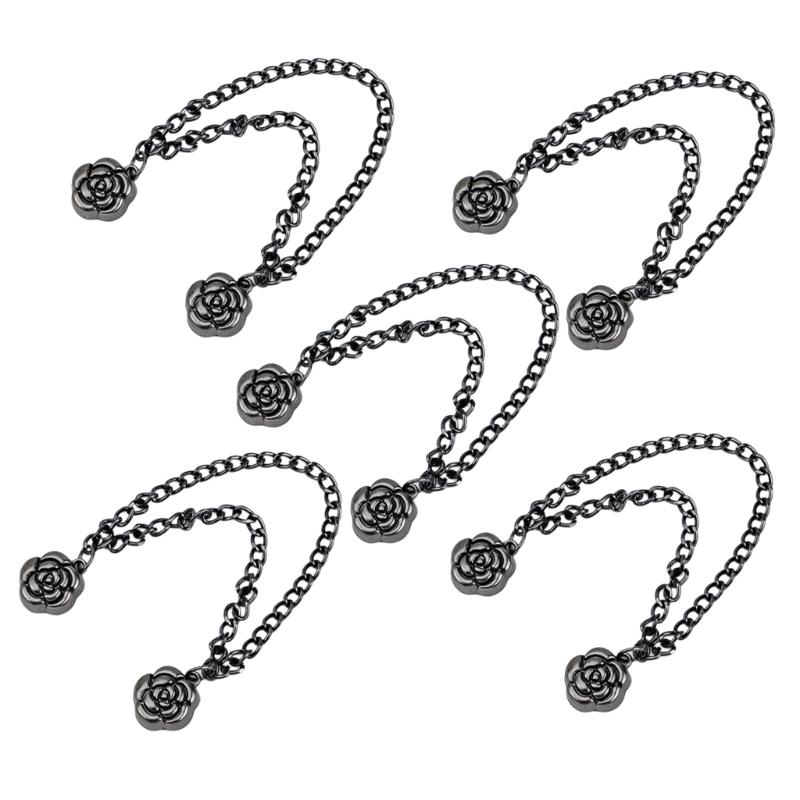5Pieces Magnetic Pants Cuffs Fasteners, Pants Hems Fasteners Clip Strong Magnets Clip for Pants Trousers to Make Shorter