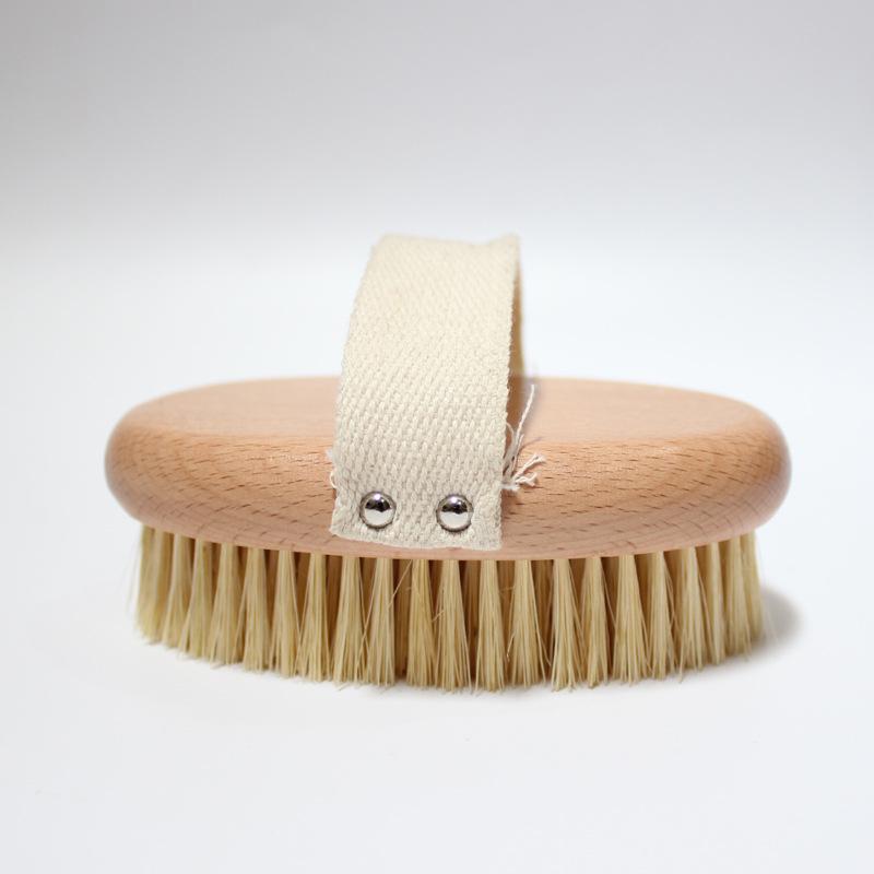 Beech Wood Cactus Bath & Massage Brush - Hard Bristle Scrubber