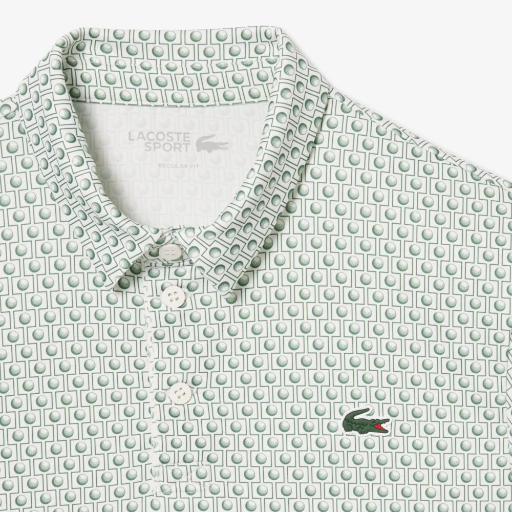 Lacoste Men's Golf AOP Short-Sleeve Polo Shirt DH4825-56GX0N