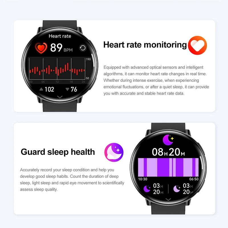2025 Smartwatch Built-in GPS Motion Trajectory Compass BT Call AI Voice Assistant 1.43" AMOLED For Xiaomi Outdoor Sport Watch Men Women Gift
