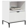Nightstand Set of 2 White 49 X 36 X 61 Cm Engineered Wood