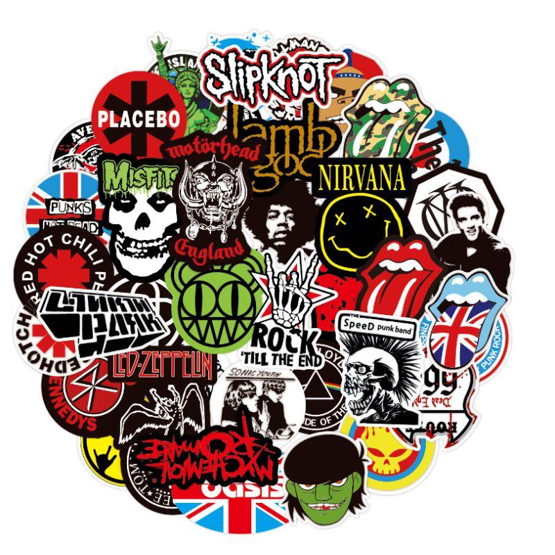 100-Pack Heavy Metal & Rock Band Stickers – Waterproof Decals For Guitars, Laptops, Skateboards