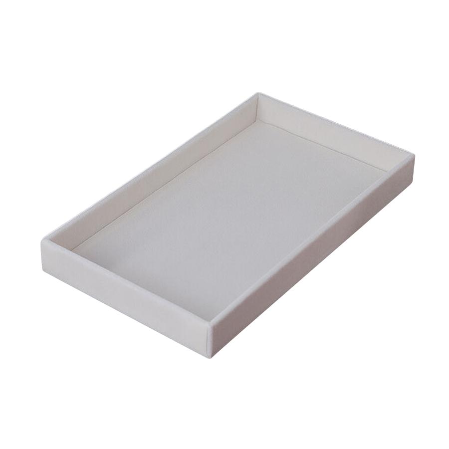 

1PC, Flocking Jewelry Box Jewelry Tray, Color: Beige