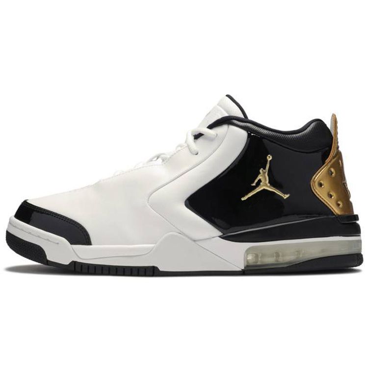 Air Jordan Big Fund Premium White Metallic Gold Unisex Sneakers Metallic-Gold-Black CI2216-100