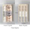 Non-Woven Double-Sided Underwear Storage Bag Wardrobe Hanging Bag Folding Clothing Organizer Transparent Socks Bra Storage Bags