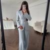 Spring and autumn new European and American Amazon cross-border long-sleeved suit waist shirt straight trousers suit