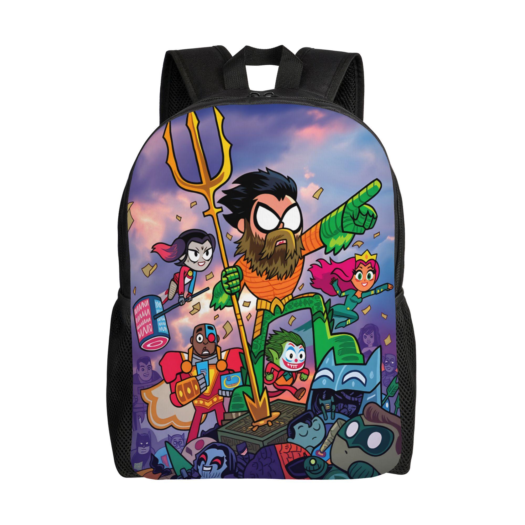 Sac à dos Teen Titans Go Sacs à dos Modernes Femmes Hommes Voyage Sacs Durables pour Apprentis Sac à dos de Marque Fabriqué avec Souci du Détail (as the picture,as picture)