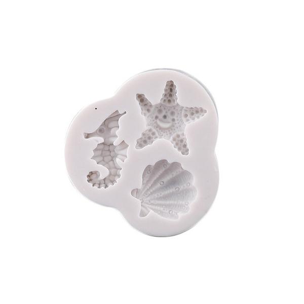 Kinds DIY Shell Starfish Conch Silicone Chocolate Mold Fish Mermaid Tail Fondant Cake Decorating Tools Clay Resin Art Moulds