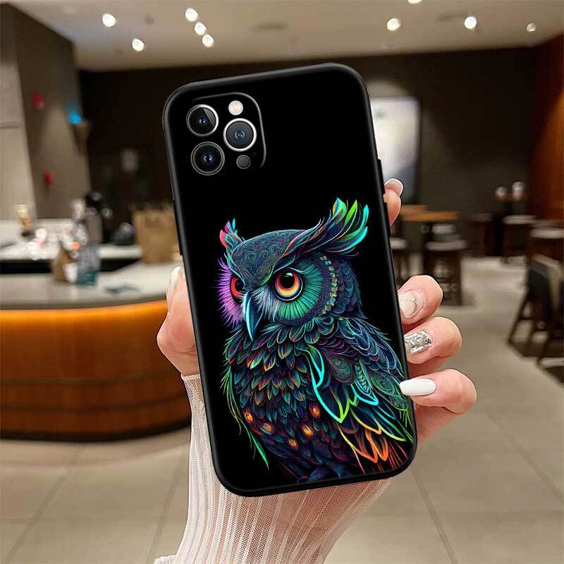 Cartoon Art Owl Phone Case for Samsung S20 S21 S21S S22 S23 S24 FE Ultra Plus Lite F06 F16 M06 M16 M56 A07 A17 A36 A37 A55 A57