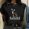 Cute Chihuahua Tshirt Womens Print I Love My Dog Chihuahua Tshirt Womens Summer Short Sleeve Top Y2k Tshirt