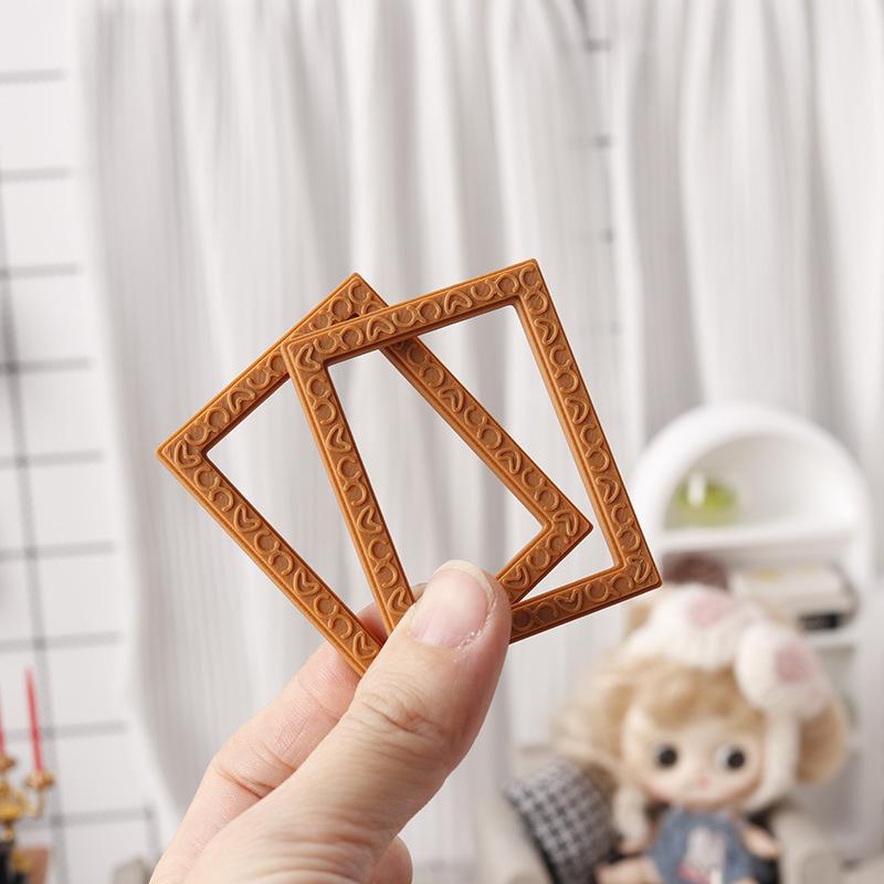 5Pcs Doll House Decoration Resin Photo Frame Simulation Furniture Model Toy 1/12 Dollhouse Miniature Accessories For Children