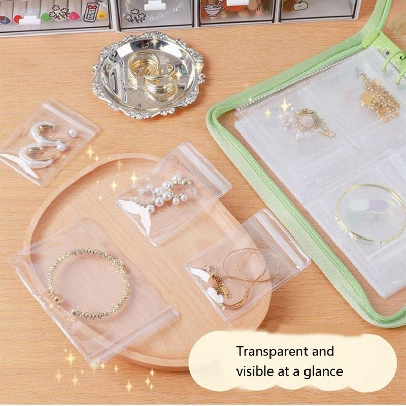 Jewelry Storage Solution with Individual Pockets Dust Proof Jewelry Holder with Fashionable Look for Women