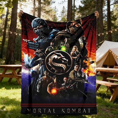 1 Stück Mortal Kombat Outdoor-Decke Leichtes Flanell, Weich & Warm, Ganzjahres-, Outdoor-, Camping-, Wohnzimmer-, Büro-, L1106022