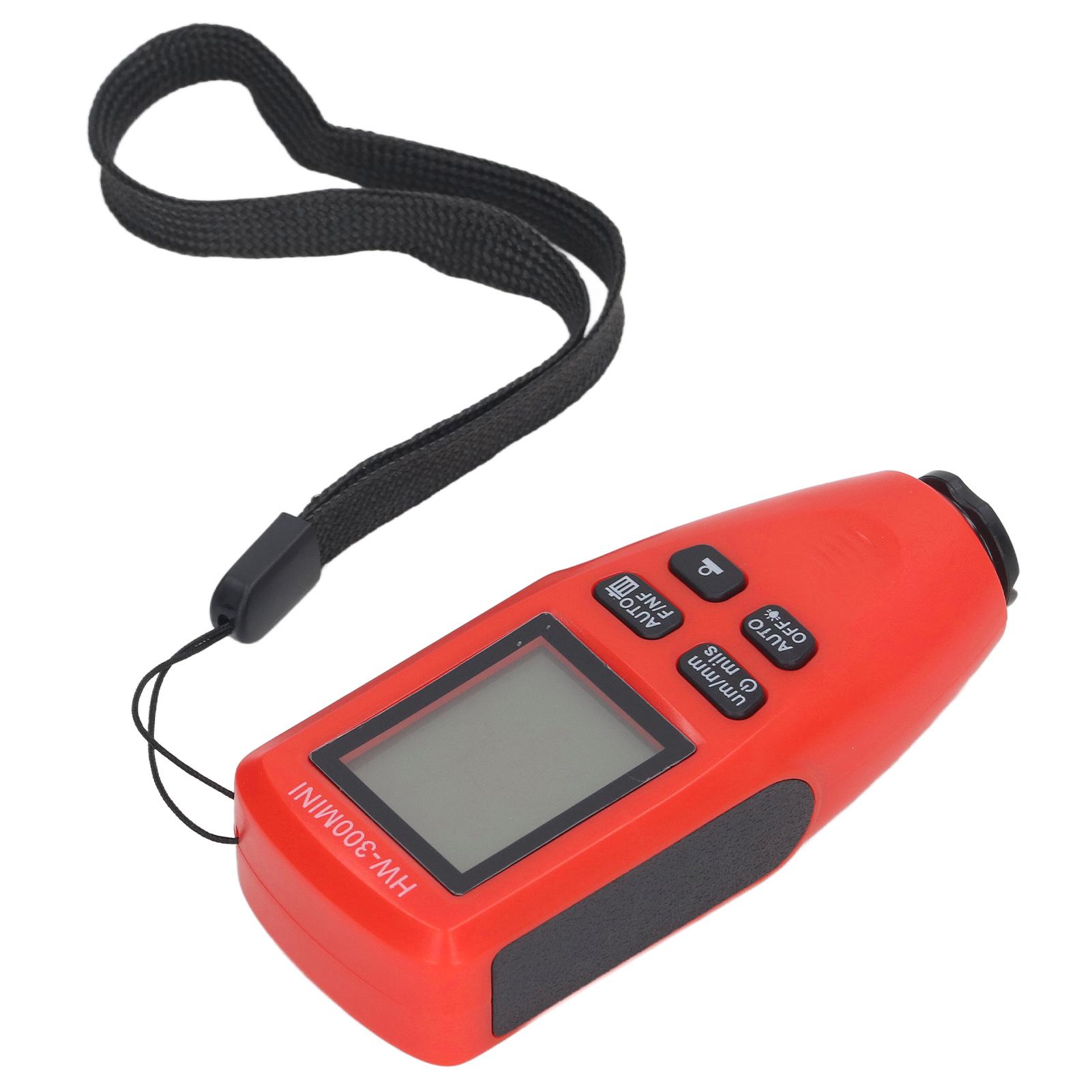Car Coating Thickness Meter Automatic Measurement Automotive Paint Film Thickness Gauge Red ABS