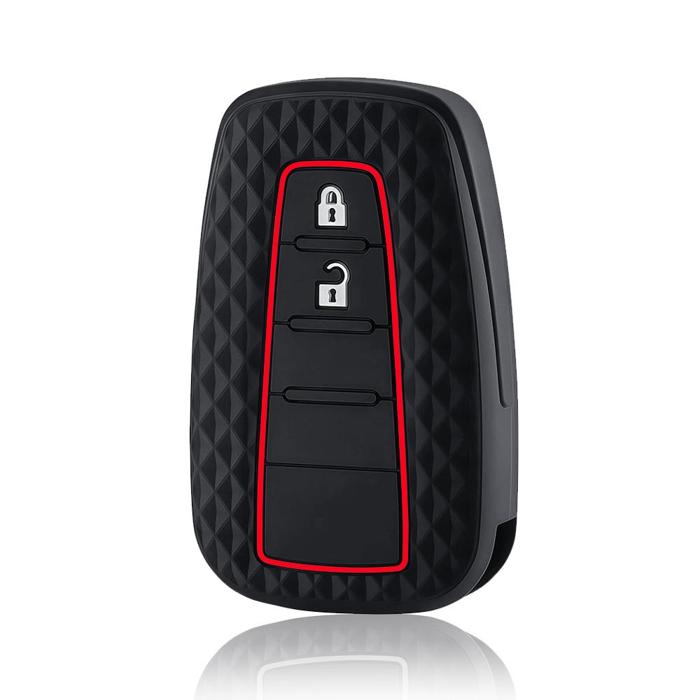 Silicone Car Key Case Cover Shell Fob For Toyota Prius Camry Corolla C-Hr Chr Rav4 Prado Accessories