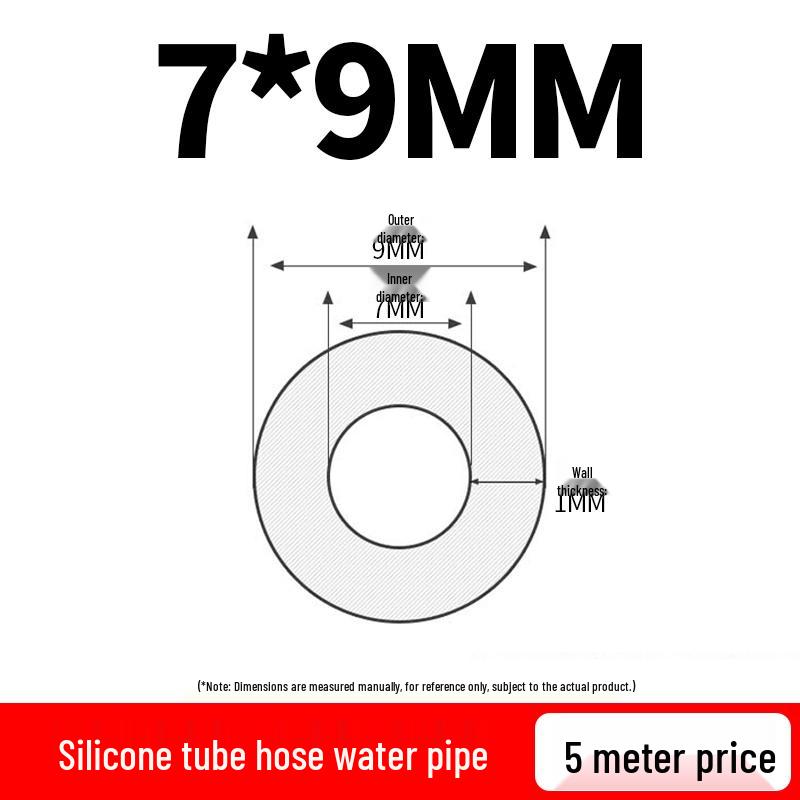 Translucent Silicone Rubber Hose, High-Temperature Resistant, Industrial-Grade Elastic Heat Conducting Tube, 4 or 6 Points.