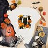 Halloween Atmosphere Printing Fashion Casual Short Sleeve Crew Neck Women's T-Shirt