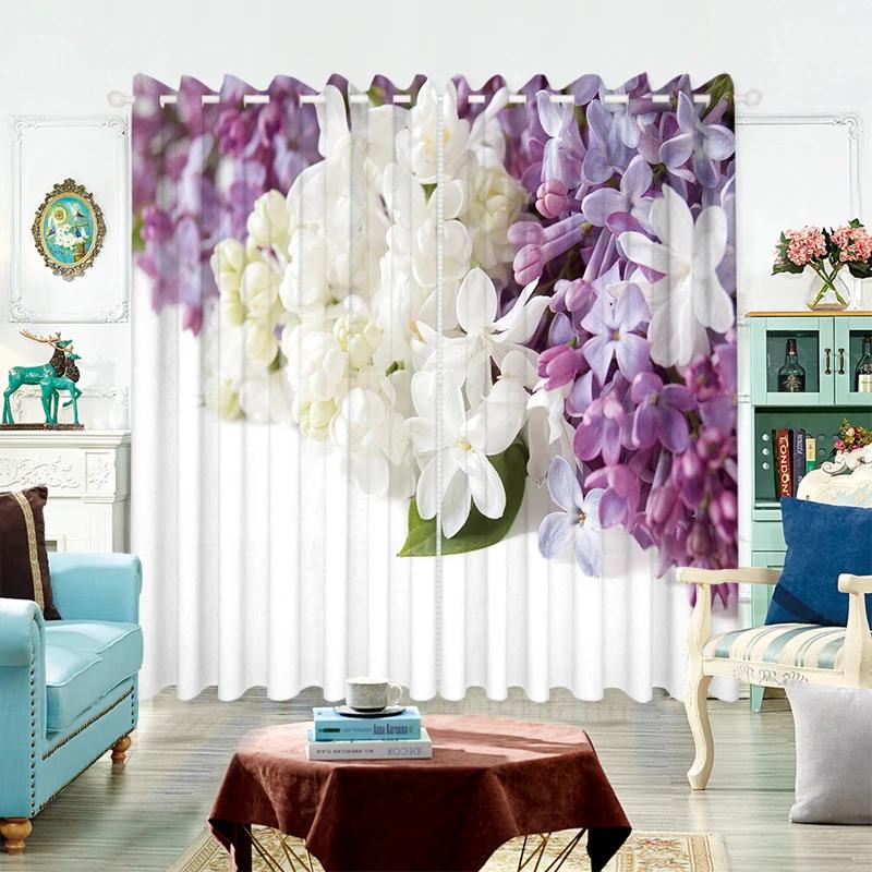 Modern High Shading Curtain Sunflower Landscape Painting Boys Children Room Bedroom Living Room Floating Window Blackout Drape