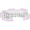 Outdoor Sofa Set with Cushions 9 pcs Natural and Cream
