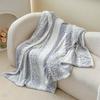 Coral Fleece Blanket Flannel Throw Soft Warm Striped Couch Bed Travel