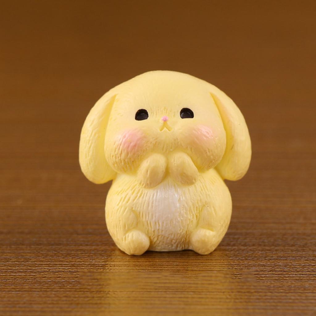 Cute Easter Rabbit Resin Miniatures Animal Figurine for Festive Decoration Animal Figures Fairy Garden Decoration