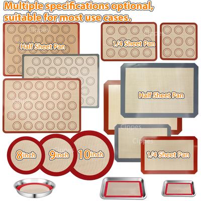 1/2PCS Silicone Baking Mats for Oven, Reusable Non Stick Heat Resistant Bakeware Sheet Liner, for Pastry, Cookie, Macaron, Cakes
