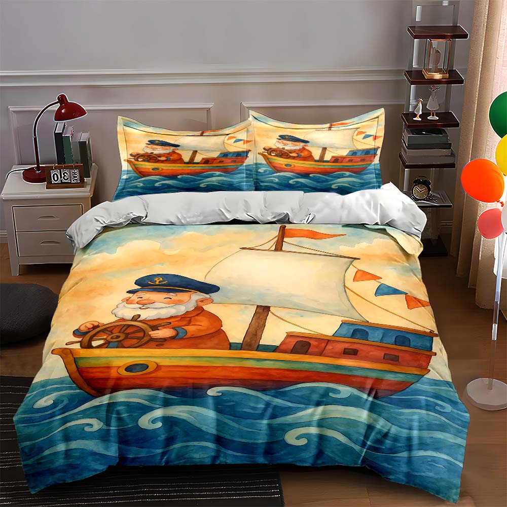 

Sailing, ocean, colorful. Bedding Duvet cover sets Duvet covers Pillowcases gifts (1 * Duvet Cover 2 * Pillowcases, without duvet insert) 135x200cm