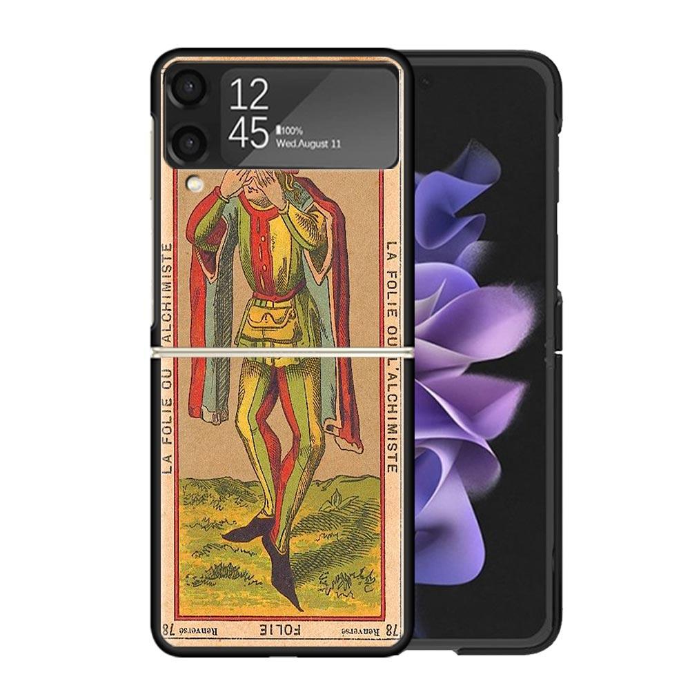 Tarot Cards Reading Art Cases For Samsung Galaxy Z Flip 4 5 6 7 3 Z Flip7 Flip6 Flip4 Flip5 Flip3 5G Hard Shockproof Fundas Cove