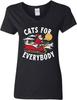 Santa Claus Cat Sleigh Ride Cats for Everybody T-shirt