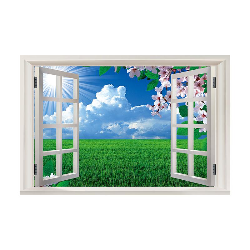 

3D поддельное окно, пейзажная живопись, постеры и принты, современное настенное искусство, холст, картина для декора гостиной, фреска, безрамное 30x40cm