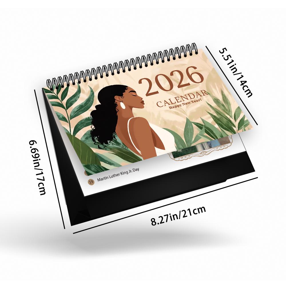 1pc Customizable 2026 Calendar, Personalized Desk Calendar with Uploadable 6 Photos, Birthday Christmas New Year Gift, Calendar