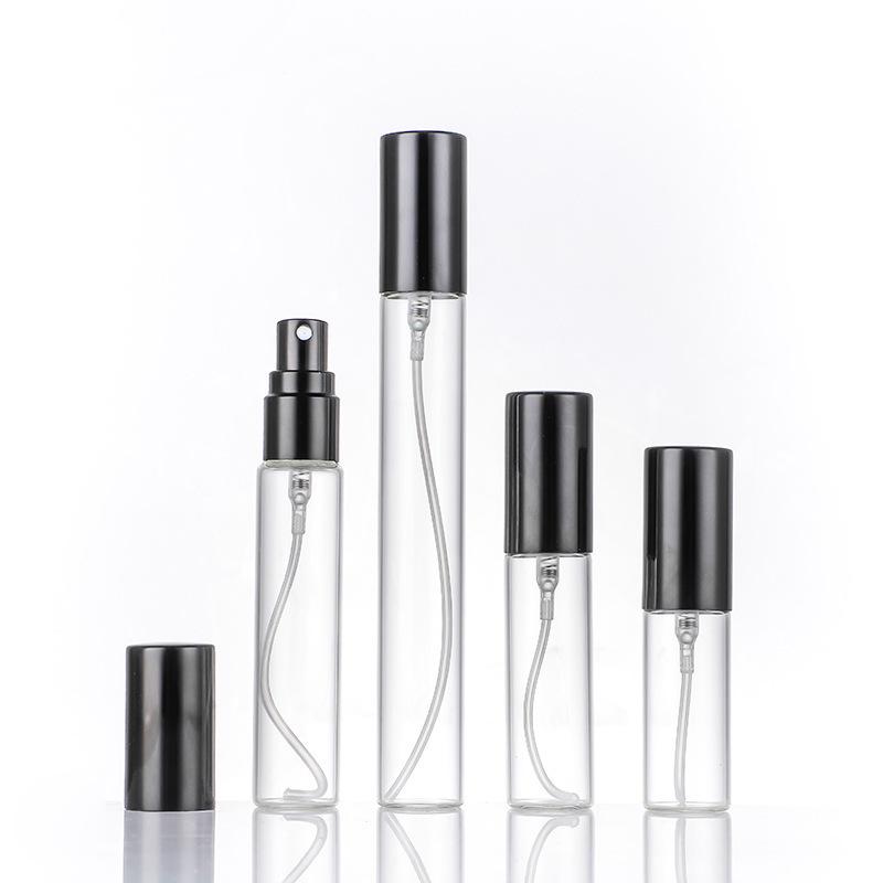 10ml Portable Glass Perfume Spray Bottle - Transparent Refillable Floral Water Bottle