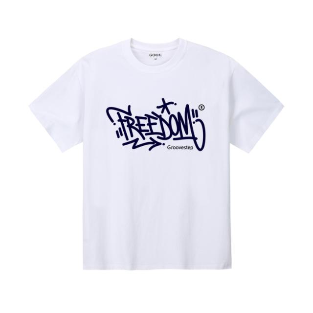 GROOVESTEP Street Lettering Oversized Round Short Sleeve T-Shirt S0185