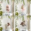Sled Mouse Xmas Tree Pendants Cartoon Christmas Doll Pendant Cute Simulation Owl Ornament  Gift